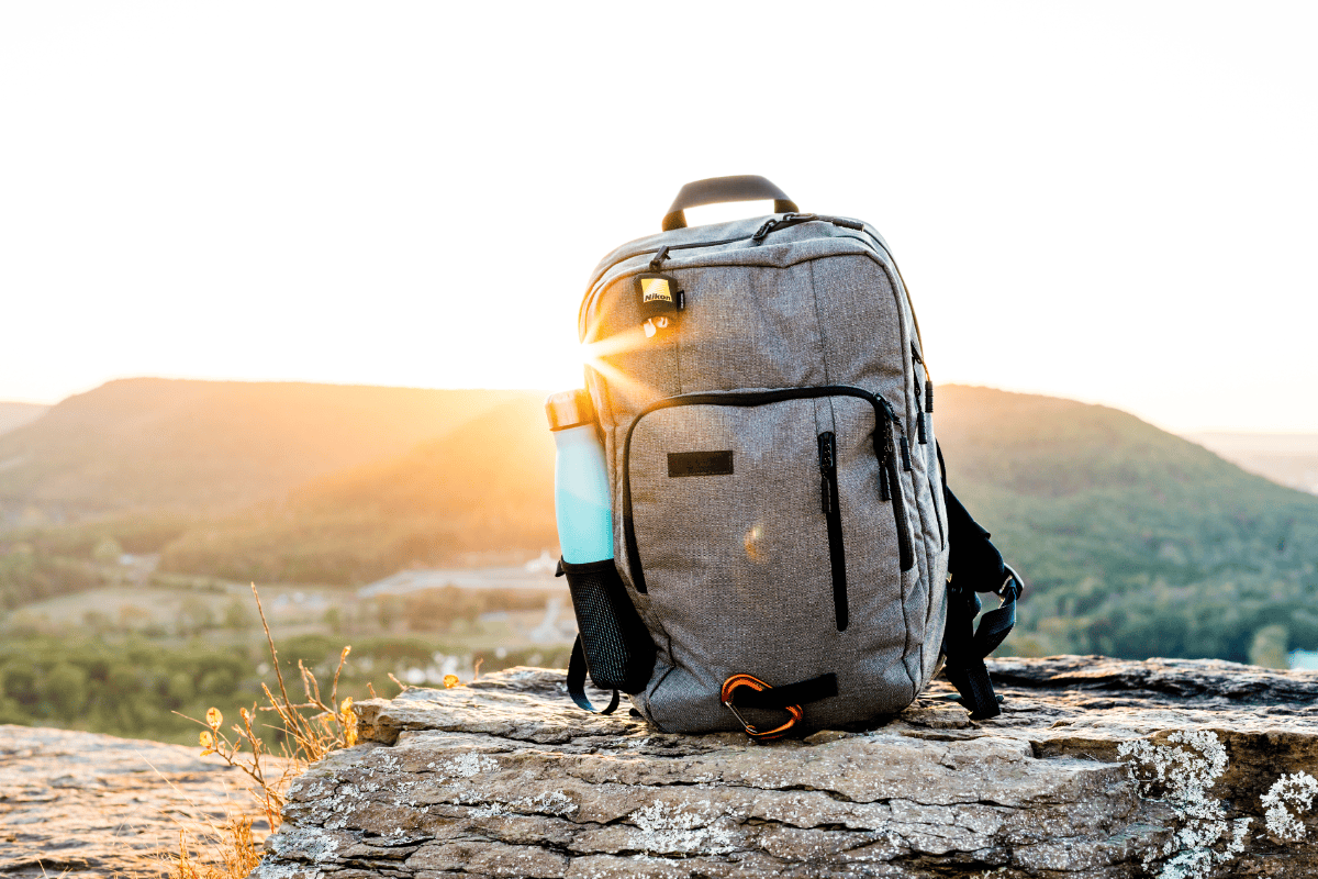a photo of a backpack being used as a bug out bag